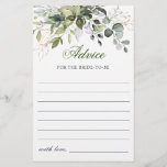 Tarjeta de consejo de agua Eucalyptus Greenery<br><div class="desc">Tarjeta de Consejos de Agua Eucalyptus Greenery. Personalice con la novia el nombre y la fecha de la ducha. Para una mayor personalización,  haga clic en el enlace "personalizar adicional". Si necesitas ayuda,  ponte en contacto conmigo,  por favor.</div>