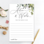 Tarjeta de consejo de agua Eucalyptus Greenery<br><div class="desc">Tarjeta de Consejos de Agua Eucalyptus Greenery. Personalice con la novia el nombre y la fecha de la ducha. Para una mayor personalización,  haga clic en el enlace "personalizar adicional". Si necesitas ayuda,  ponte en contacto conmigo,  por favor.</div>