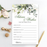 Tarjeta de consejo de agua Eucalyptus Greenery<br><div class="desc">Tarjeta de Consejos de Agua Eucalyptus Greenery. Personalice con la novia el nombre y la fecha de la ducha. Para una mayor personalización,  haga clic en el enlace "personalizar adicional". Si necesitas ayuda,  ponte en contacto conmigo,  por favor.</div>