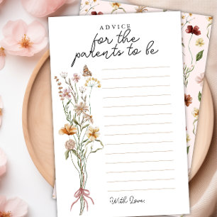 Tarjeta de consejo de Baby Shower para padres de f