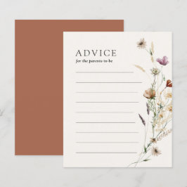 Tarjeta de consejo de Baby Shower para padres de f