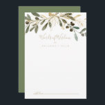 Tarjeta de consejo de Boda de Gold Greenery<br><div class="desc">Esta boda dorada de de sabios consejos es perfecta para un boda moderno. El diseño presenta un bonito paisaje artístico verde y dorado. Estas tarjetas son perfectas para un boda, una ducha de novia, una ducha de bebé, una fiesta de graduación y más. Personalice las tarjetas con los nombres de...</div>