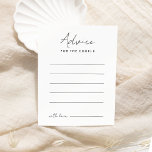 Tarjeta de consejo de Boda de guiones modernos y b<br><div class="desc">Presentamos nuestro diseño de tarjetas de consejo para Bodas de escritura blanca moderna, donde el minimalismo moderno se integra con el arte de la caligrafía. Esta estética curada le aporta un aire de sofisticación a su día especial - con un toque de encanto boho e informal. La combinación de una...</div>