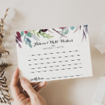 Tarjeta de consejo de Boda floral Boho de lujo y c<br><div class="desc">Esta lujosa y original tarjeta de consejo de boda con flores es perfecta para un boda rústico. El diseño presenta flores multicolores de rosa y peones con follaje verde, inspiradora belleza natural. Estas tarjetas son perfectas para un boda, una ducha de novia, una ducha de bebé, una fiesta de graduación...</div>