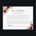 Tarjeta de consejo de Boda floral elegante de prim<br><div class="desc">Esta elegante tarjeta de boda floral de primavera es perfecta para un boda sencillo. El diseño presenta bellas flores pintadas a mano en rosa, rubor, rojo, azul y borgoña, combinadas con follaje verde. Estas tarjetas son perfectas para un boda, una ducha de novia, una ducha de bebé, una fiesta de...</div>