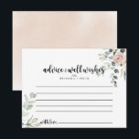Tarjeta de consejo de boda floral rosa polvorienta<br><div class="desc">Esta tarjeta de consejo de boda floral rosa polvorienta clásica es perfecta para una boda rústica. El diseño presenta elegantes rosas rosadas polvorientas de acuarela y follaje verde, reunidos ordenadamente en hermosos ramos. Estas tarjetas son perfectas para una boda, fiesta de soltera, baby shower, fiesta de graduación y más. Personalice...</div>