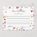 Tarjeta de consejo de Boda Floral Silvestre de col<br><div class="desc">Esta tarjeta de consejo boda de flores silvestres de colores clásicos es perfecta para un boda moderno. El diseño se compone de flores silvestres amarillas, violetas y blancas con follaje en un fondo de color rosa y verde. Estas tarjetas son perfectas para un boda, una ducha de novia, una ducha...</div>