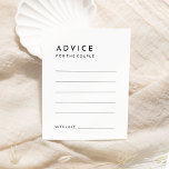 Tarjeta de consejo de Boda negrita blanca y modern<br><div class="desc">Presentamos nuestro diseño de tarjeta de consejo Boda White Modern Bold, una verdadera representación de minimalismo moderno y elegancia. Con su combinación única de elementos de diseño creativo y de moda, este diseño es perfecto para aquellos que buscan una estética pulida y audaz en su día especial. Nuestra tipografía fuera...</div>