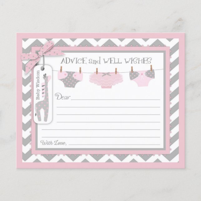 Tarjeta de consejo de Chevron Tutu Diapers (Anverso)