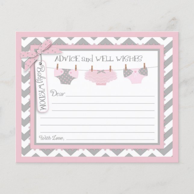 Tarjeta de consejo de Chevron Tutu Diapers (Anverso)