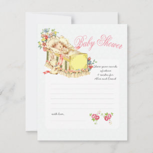 Tarjeta de consejo de criba para bebe de Baby Show