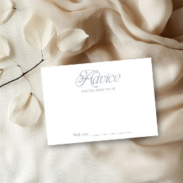 Tarjeta de consejo de ducha azul para las novias