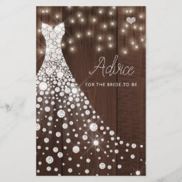 tarjeta de consejo de ducha de novia elegante vest