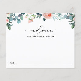 Tarjeta de consejo de ducha de té para los futuros