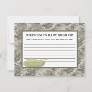 Tarjeta de consejo de escritura ARMY ACU Camoflaug