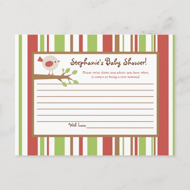 Tarjeta de consejo de escritura: ave de granja de  (Anverso)