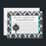 Tarjeta de consejo de escritura Lazo Verde azulado<br><div class="desc">Estas adorables Tarjetas de Consejos Escritos son la adición perfecta a cualquier ducha de bebé o fiesta de cumpleaños. Simplemente entregue estas tarjetas a sus huéspedes, junto con bolígrafos Sharpie de punta fina. Sus invitados pueden escribir cualquier consejo que tengan para que sea la nueva mamá o para el niño...</div>