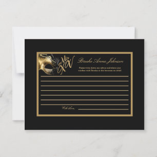 Tarjeta de consejo de escritura MIS XV Gold Black