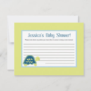 Tarjeta de consejo de escritura Tortugas de mar az