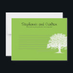 Tarjeta de consejo de escritura verde/blanca del á<br><div class="desc">Estas adorables Tarjetas de Consejos Escritos son la adición perfecta a cualquier Boda. Simplemente entregue estas tarjetas a sus huéspedes, junto con bolígrafos Sharpie de punta fina. Sus invitados pueden anotar cualquier consejo que tengan para la nueva novia y el novio. Estos se imprimen en un tamaño de 4, 25"...</div>