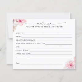 Tarjeta de consejo de flores tropicales rosadas y 