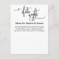 Tarjeta de consejo de ideas y sugerencias de noche