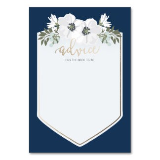 Tarjeta de consejo de la novia dorada