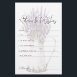 Tarjeta de consejo de lavanda rústica vintage Duch<br><div class="desc">Lavanda de época. Consejos y deseos. Ducha.</div>