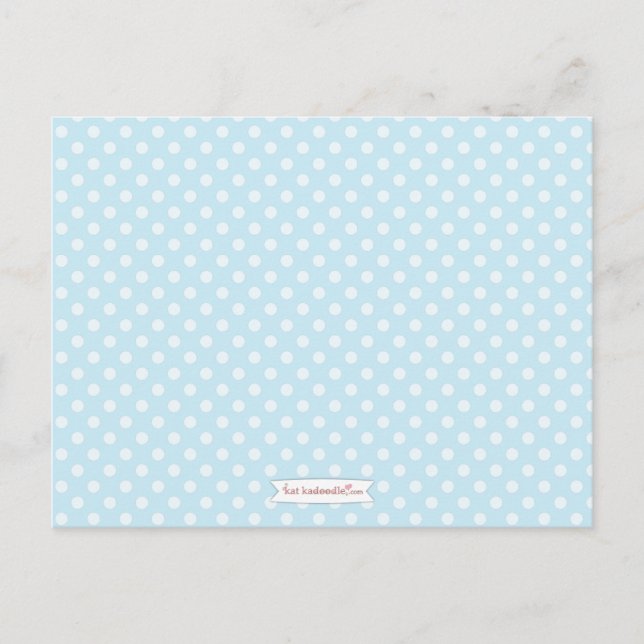 Tarjeta de consejo de mamá Baby Shower Blue Polka  (Anverso)