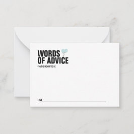 Tarjeta de consejo de mami Baby Shower con globo a