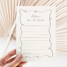 Tarjeta de consejo de marco verde con diseño de ma