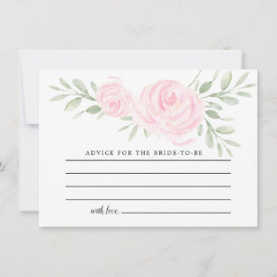 Tarjeta de consejo de palabras florales rosa rosa