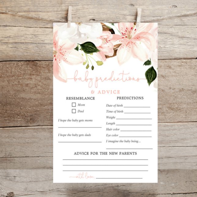 Tarjeta de consejo de predicciones para bebes de c (Subido por el creador)