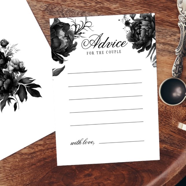 Tarjeta de consejo del Boda blanco gótico clásico (Subido por el creador)