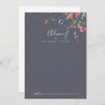 Tarjeta de consejo del Boda floral azul silvestre<br><div class="desc">Esta tarjeta de consejo boda floral azul silvestre es perfecta para un boda rústico. El diseño se compone de flores silvestres amarillas, violetas y blancas con follaje en un fondo de color rosa y verde. Estas tarjetas son perfectas para un boda, una ducha de novia, una ducha de bebé, una...</div>