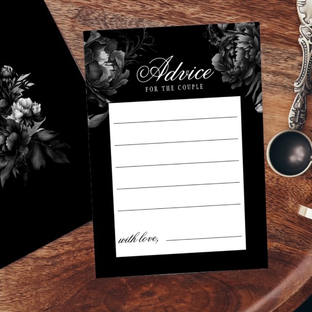 Tarjeta de consejo del Boda negro gótico clásico (Subido por el creador)