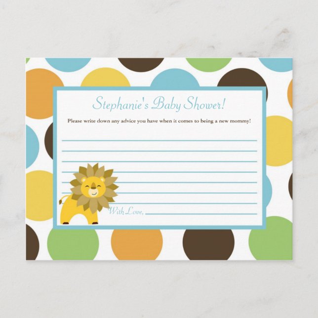 Tarjeta de consejo escribible Jungle King Lion Saf (Anverso)