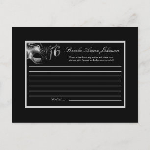 Tarjeta de consejo escribible Sweet 16 Silver Blac