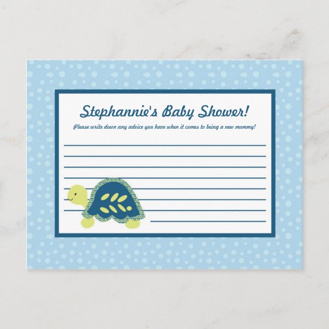 Tarjeta de consejo escribible Tortuga de arrecife  (Anverso)