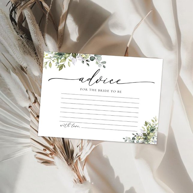 Tarjeta de consejo floral de eucalipto verde (Subido por el creador)