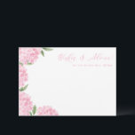 Tarjeta de consejo floral de flor de hidrangea ros<br><div class="desc">Esta tarjeta floral de bonito incluye flores de hidraangea acuarela y su texto personalizado. Utilice la plantilla para rellenar su información. La función "Personalizar más adelante" se puede utilizar para cambiar el tipo de letra (tamaño, estilo, color) y añadir más líneas de texto, cambiar el diseño y añadir texto al...</div>