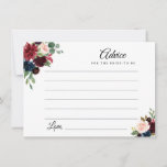 tarjeta de consejo floral marina, borgoña y rubia<br><div class="desc">Un diseño floral sencillo con hermosas flores de color burdeos,  azul marino y color de agua rosa. No dude en cambiar los colores y detalles del texto.</div>