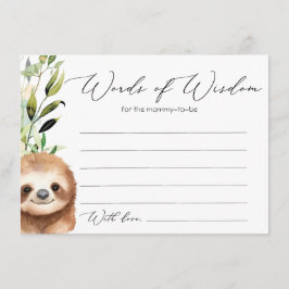 Tarjeta de consejo para animales de la jungla del 