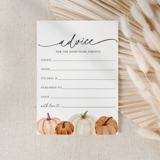 Tarjeta de consejo para bebés de calabazas (Subido por el creador)