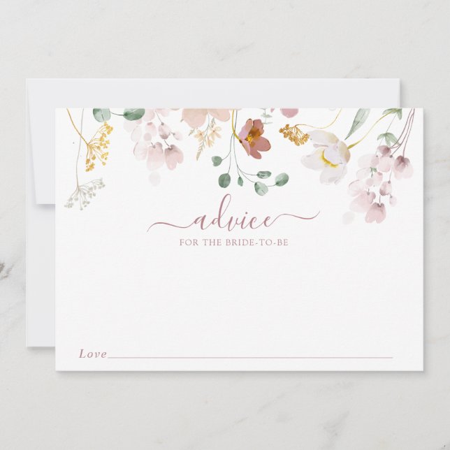 Tarjeta de consejo para bebés de flores florecient (Anverso)