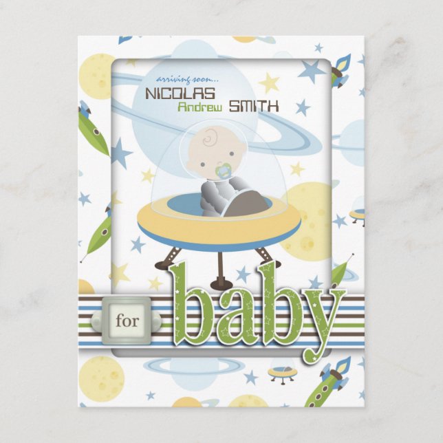 Tarjeta de consejo para bebés espacial 2 (Anverso)