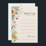 Tarjeta de consejo para Bodas beige de girasol rús<br><div class="desc">Este rústico diseño de tarjetas de consejo boda beige de girasol tiene flores de sol, flores silvestres y elementos florales de inspiración vintage sobre un fondo beige neutro. Este diseño ofrece una estética sencilla pero cautivadora perfecta para su celebración de otoño o verano. Explore nuestra colección hoy e infunda a...</div>
