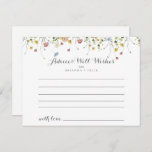 Tarjeta de consejo para Bodas Dainty Wild Flowers<br><div class="desc">Esta colorida tarjeta de consejo de boda de flores silvestres es perfecta para un boda rústico. El diseño se caracteriza por una acuarela pintada a mano con bonitas flores rosadas, onduladas, azules, navales, amarillas, violetas y verdes. Estas tarjetas son perfectas para un boda, una ducha de novia, una ducha de...</div>