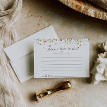 Tarjeta de consejo para Bodas Dainty Wild Flowers<br><div class="desc">Esta colorida tarjeta de consejo de boda de flores silvestres es perfecta para un boda rústico. El diseño se caracteriza por una acuarela pintada a mano con bonitas flores rosadas, onduladas, azules, navales, amarillas, violetas y verdes. Estas tarjetas son perfectas para un boda, una ducha de novia, una ducha de...</div>