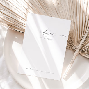 Tarjeta de consejo para Bodas de guiones plateados